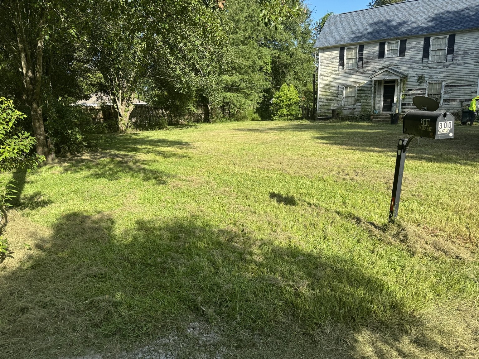 After lawn care service